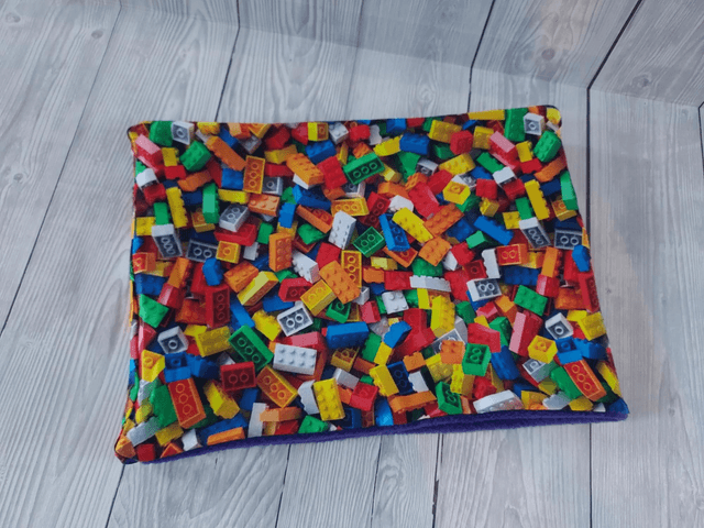 Lego Neck Warmer, Snood with Purple Fleece,