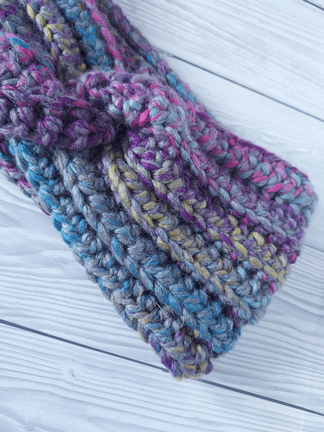 Rainbow Crochet Ear Warmer, Earwarmers, Crochet Headband, Knit Headband, Adult Earwarmer Size Large Adult