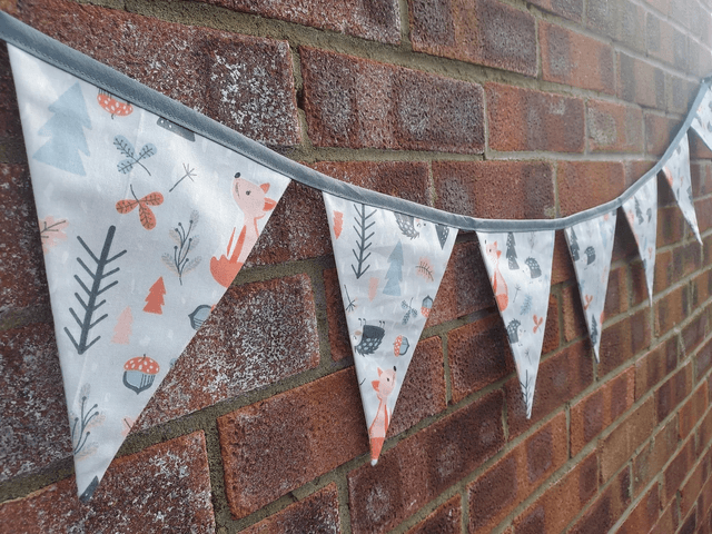 Woodland Wildlife Cotton Bunting, Garland, Wall Hanging