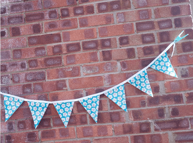 Outdoor Waterproof Pink Rose Bunting, Garland, Wall Hanging