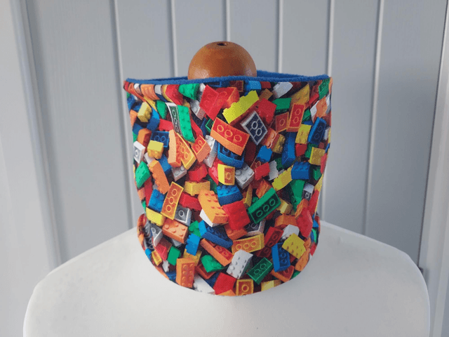 Lego Neck Warmer, Snood with Royal Blue Fleece
