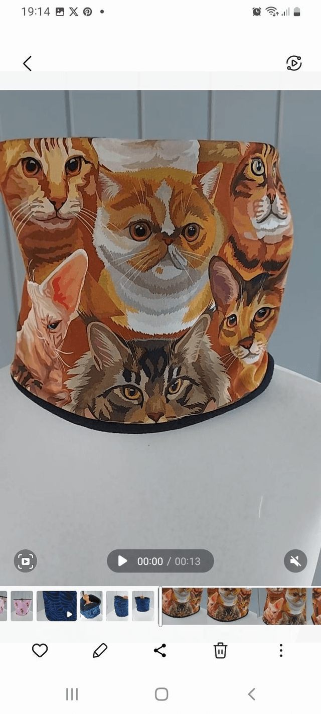 Cats Neck Warmer, Snood with Black Fleece, 