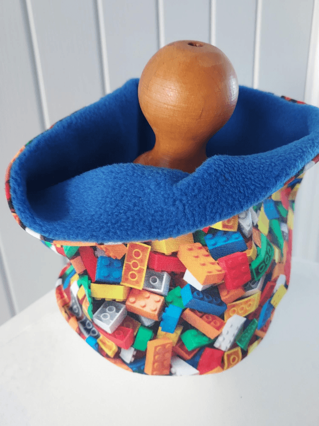Lego Neck Warmer, Snood with Royal Blue Fleece