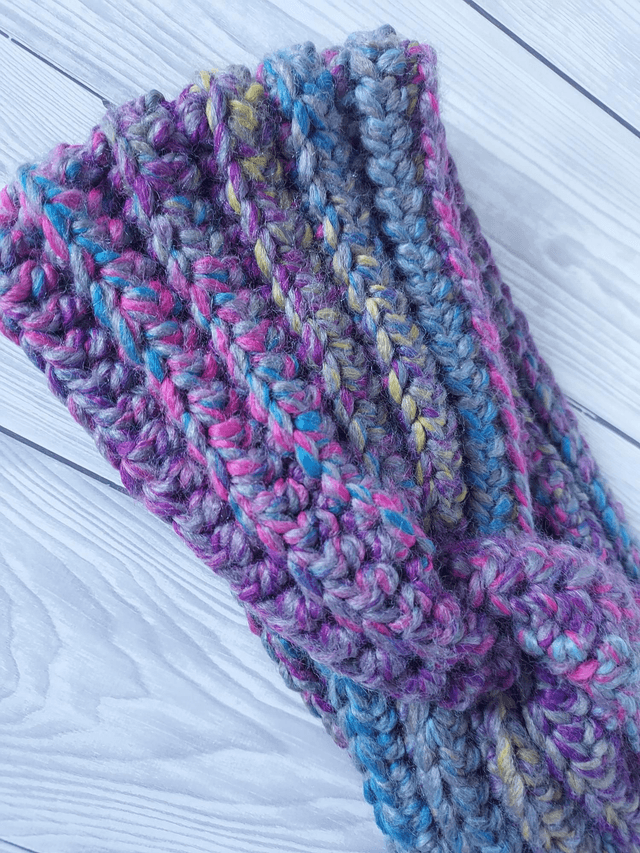 Rainbow Crochet Ear Warmer, Earwarmers, Crochet Headband, Knit Headband, Adult Earwarmer Size Large Adult