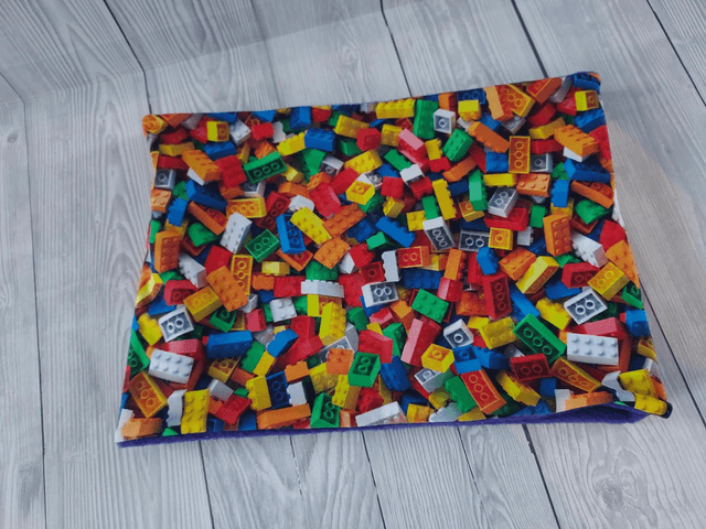 Lego Neck Warmer, Snood with Purple Fleece,