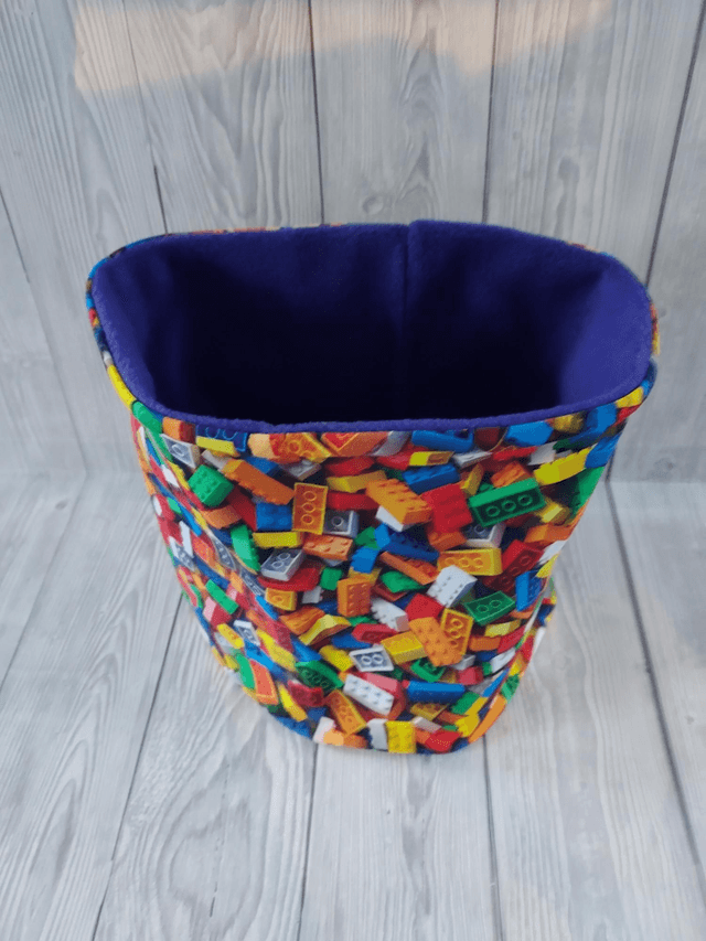 Lego Neck Warmer, Snood with Purple Fleece,