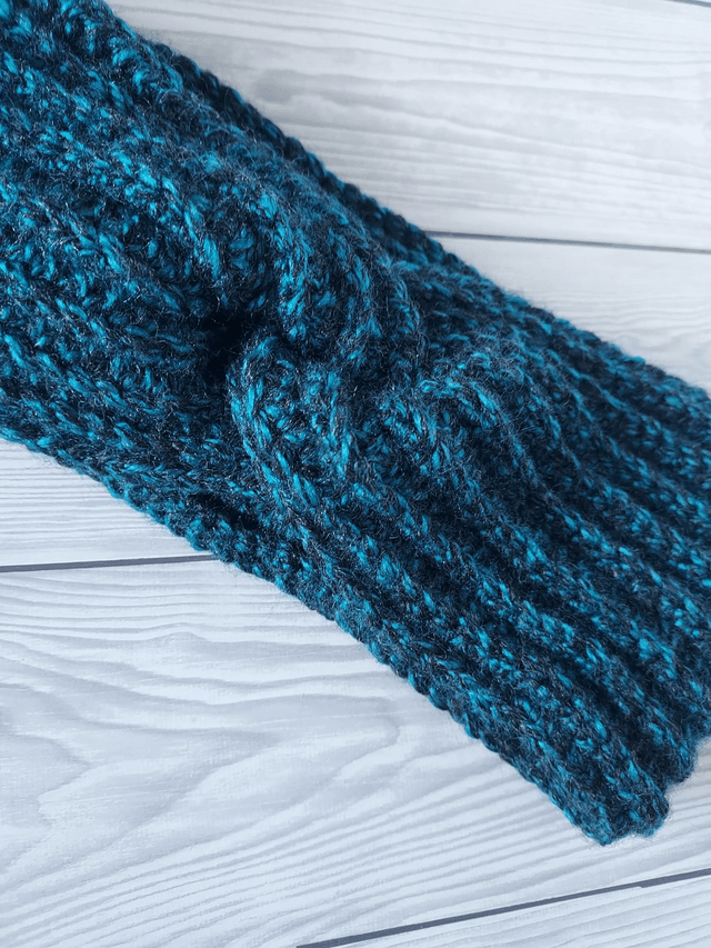Teal Crochet Ear Warmer, Earwarmers, Crochet Headband, Knit Headband, Adult Earwarmer Size Medium Adult