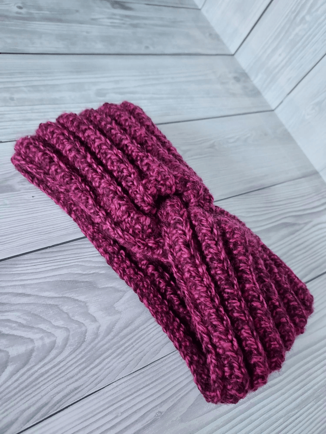 Pink Crochet Ear Warmer, Earwarmers, Crochet Headband, Knit Headband, Child Earwarmer Size 4-12 Yrs