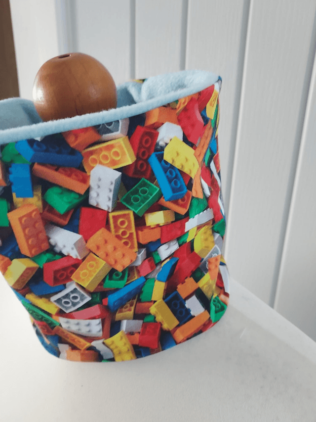Lego Neck Warmer, Snood with Baby Blue Fleece,