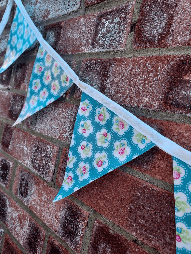 Outdoor Waterproof Pink Rose Bunting, Garland, Wall Hanging