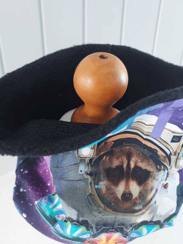 Astro Space Neck Warmer, Snood with Black Fleece,
