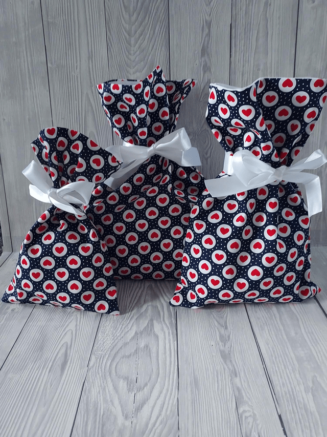 Valentines Gift Bags ~ Valentines Gift ~ Wedding ~ Anniversary ~ Reusable Fabric Gift Bags - Engagement Gift - Galentines Gift 