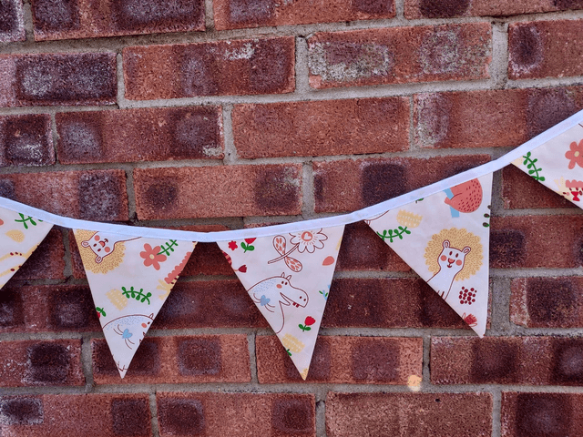 Safari Animal Cotton Bunting, Garland, Wall Hanging,