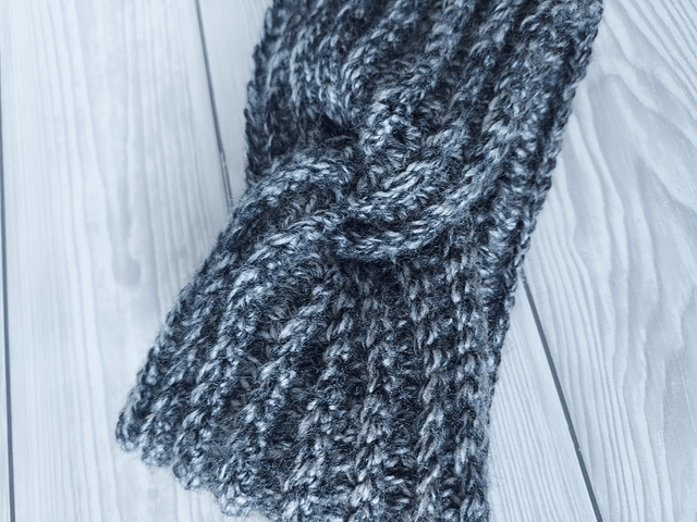Grey Crochet Ear Warmer, Earwarmers, Crochet Headband, Knit Headband, Child Earwarmer Size 6-12 Months