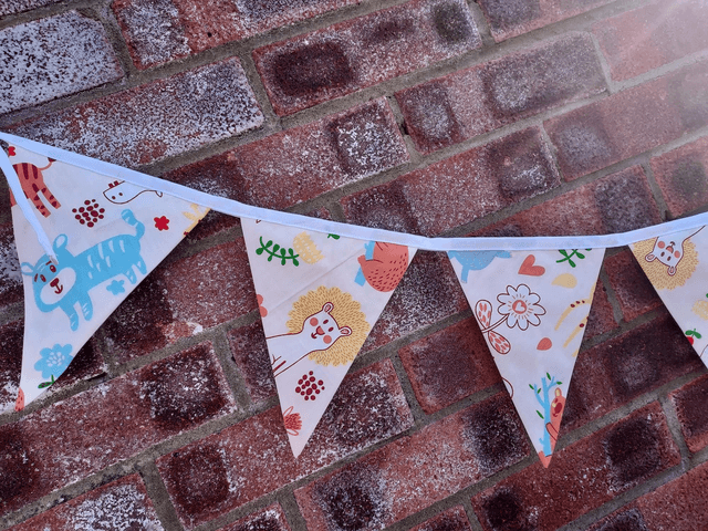 Safari Animal Cotton Bunting, Garland, Wall Hanging,
