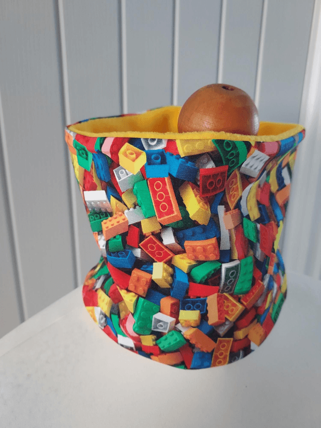 Lego Neck Warmer, Snood with Yellow Fleece,