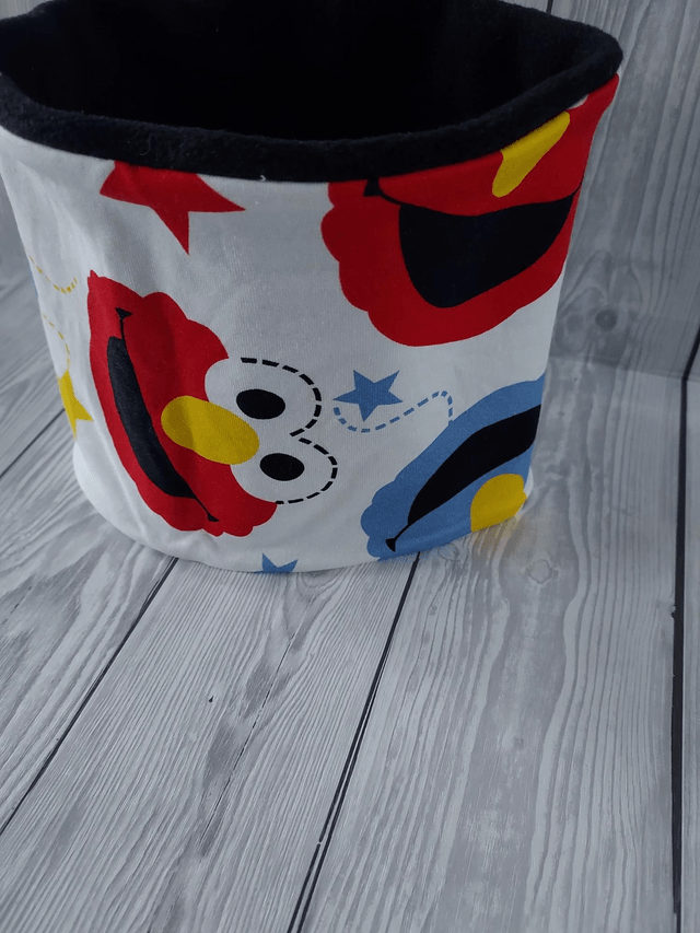 Elmo Neck Warmer, Snood with Black Fleece, 