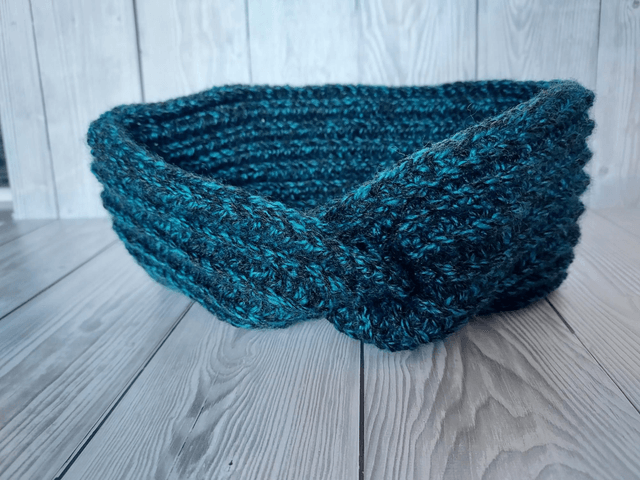 Teal Crochet Ear Warmer, Earwarmers, Crochet Headband, Knit Headband, Adult Earwarmer Size Medium Adult