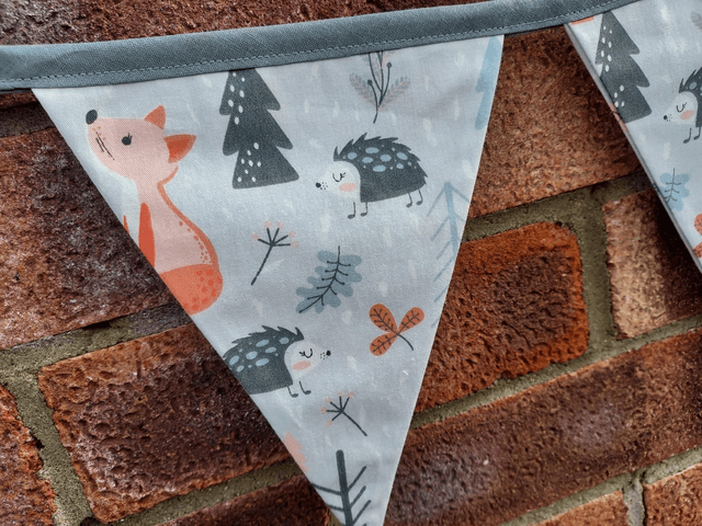 Woodland Wildlife Cotton Bunting, Garland, Wall Hanging