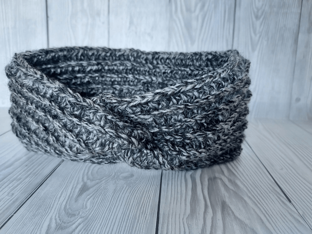 Grey Crochet Ear Warmer, Earwarmers, Crochet Headband, Knit Headband, Child Earwarmer Size 4-12 Yrs