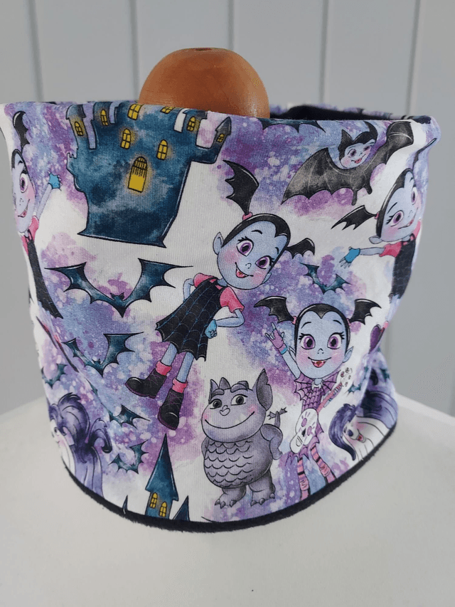 Vampirina Neck Warmer, Snood with Black Fleece,