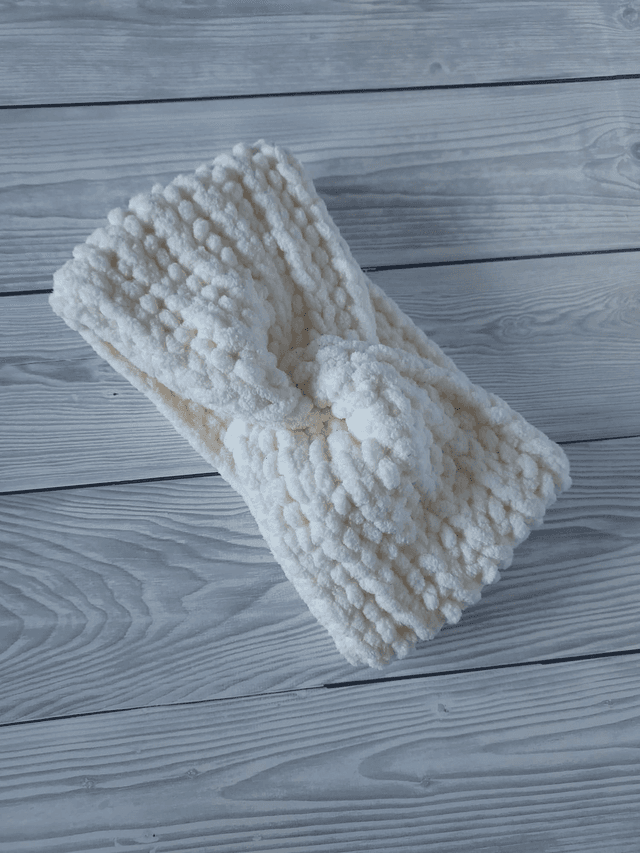Cream Crochet Ear Warmer, Earwarmers, Crochet Headband, Knit Headband, Child Earwarmer Size 1-3Yrs 